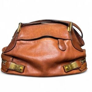 Chloe 2010 Paddington Sachel Brown Leather Shoulder Bag with Gold Hardware